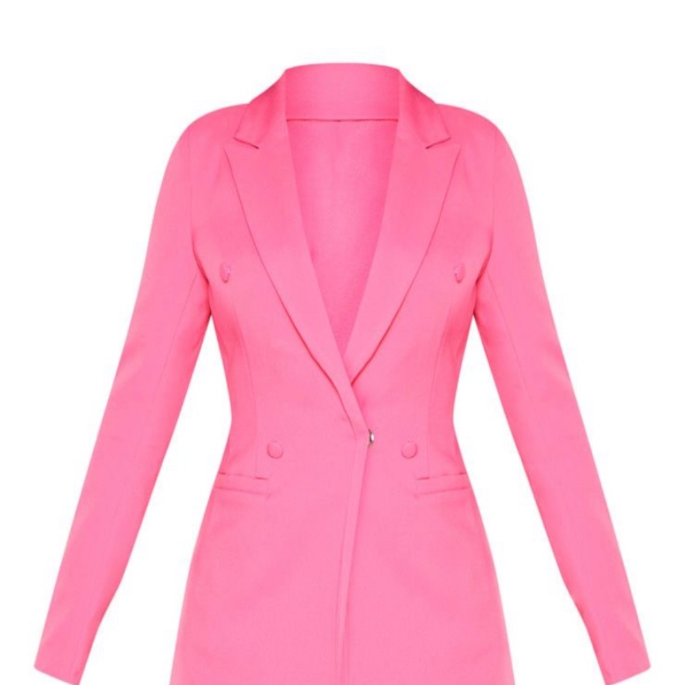 Pink Double Breasted Blazer